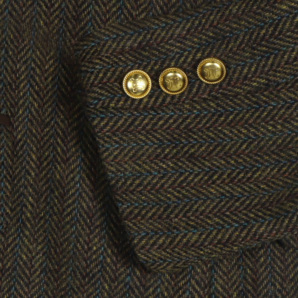 Damska marynarka wełniana w jodełkę z podwójnym zapięciem – elegancja w stylu vintage