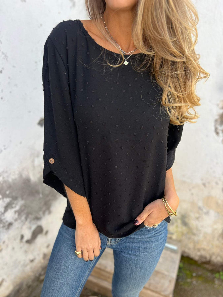 Oliwia | Luźny T-shirt z Krótkim Rękawem