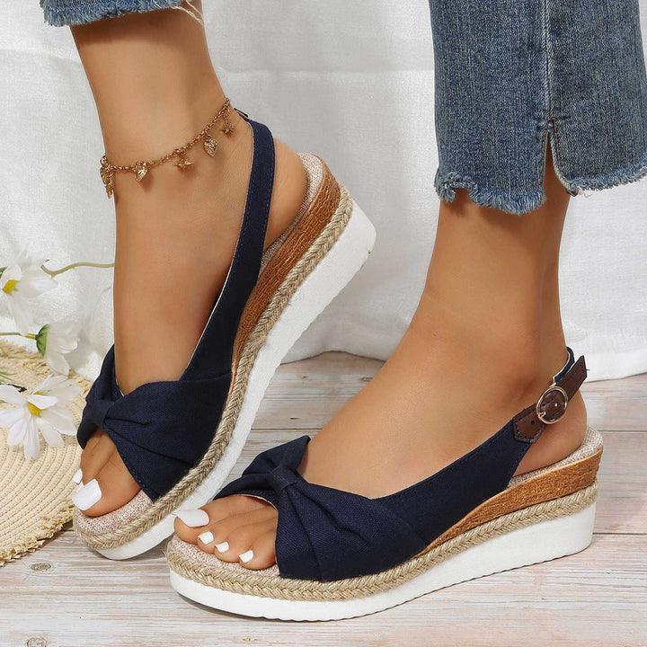 Natalia | Sandały na Koturnie Espadryle