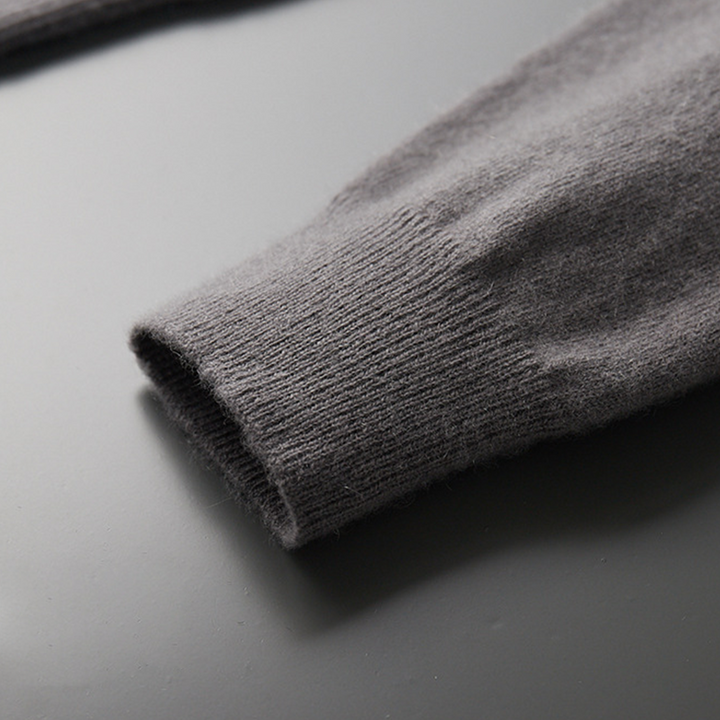 Męski sweter z kaszmirem i wełną – klasyczny krój, miękki i elegancki pulower na chłodne dni