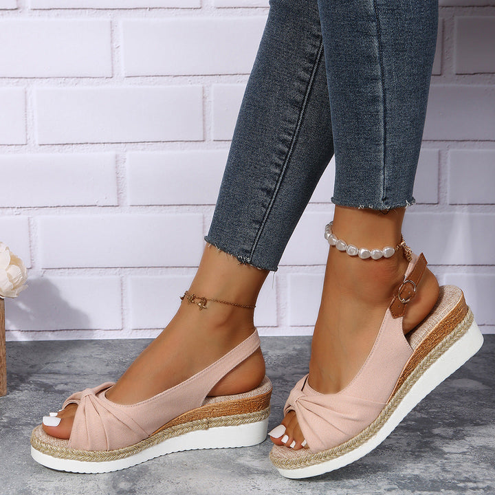 Natalia | Sandały na Koturnie Espadryle