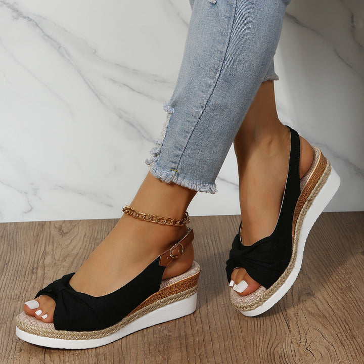 Natalia | Sandały na Koturnie Espadryle