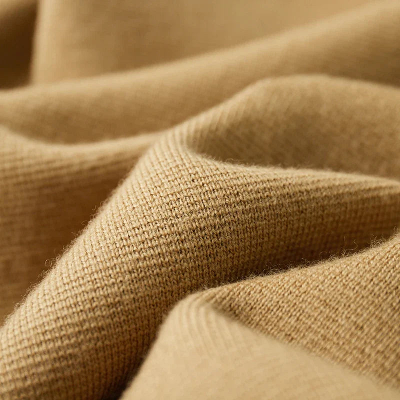 Sweter męski z 100% wełny merynosów – cardigan z kołnierzem i guzikami