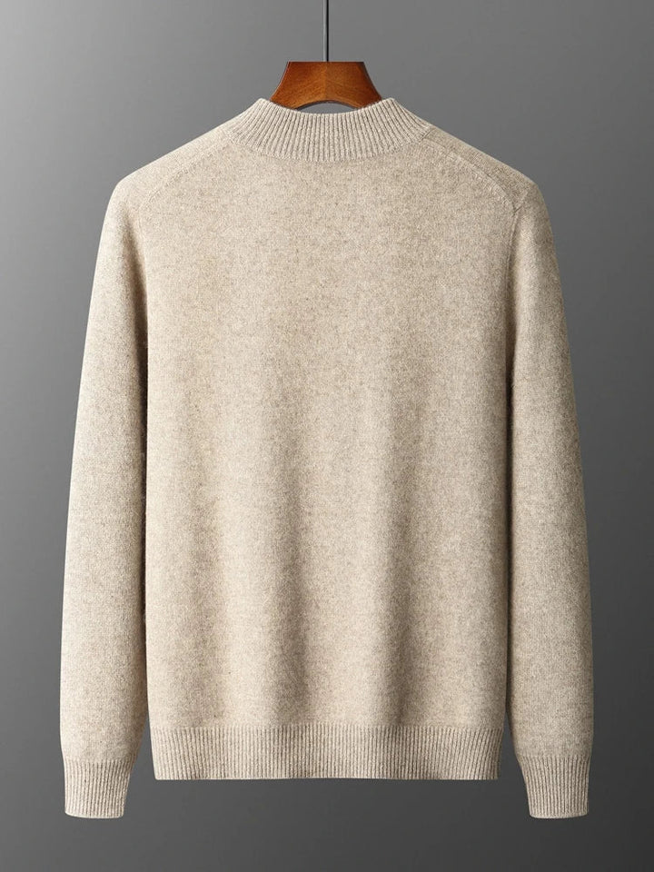 Męski sweter rozpinany z wełny merino – 100% australijska wełna, elegancki kardigan z zamkiem