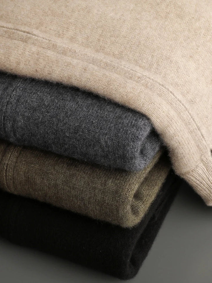 Męski sweter rozpinany z wełny merino – 100% australijska wełna, elegancki kardigan z zamkiem
