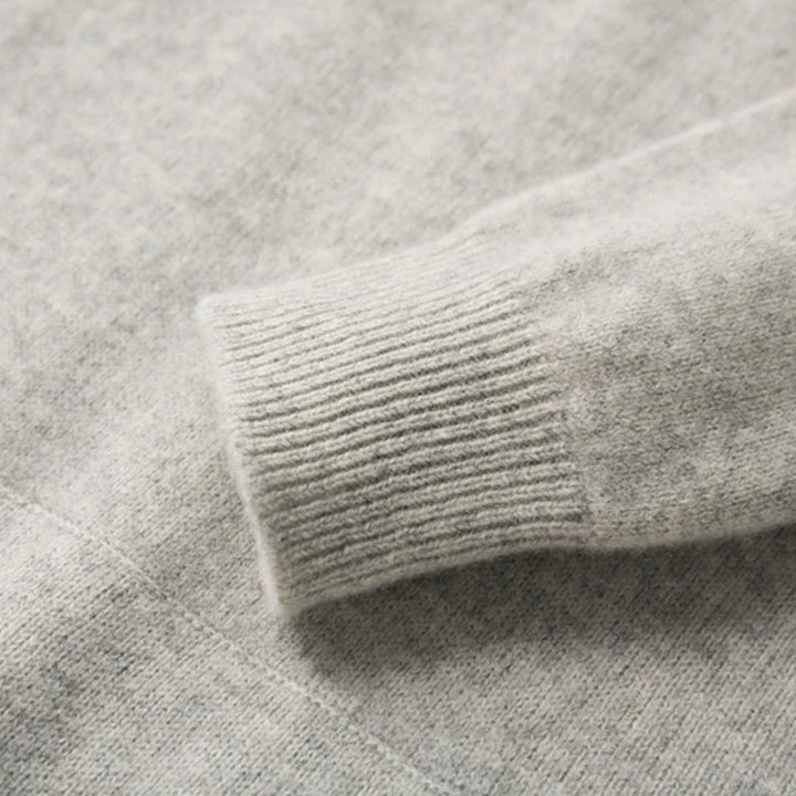 Sweter męski z 100% wełny merynosów – z kapturem i kieszenią, styl casual