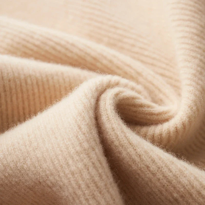Sweter męski z wełny i kaszmiru – zapinany na zamek, prążkowany, stójka