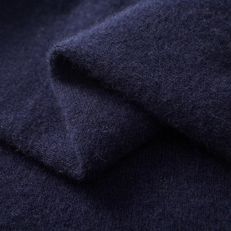Ekskluzywna męska bluza dzianinowa z 100% wełny merino zapinana na zamek