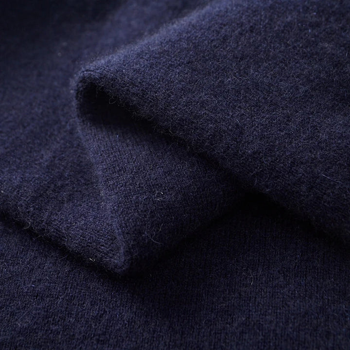 Ekskluzywna męska bluza dzianinowa z 100% wełny merino zapinana na zamek