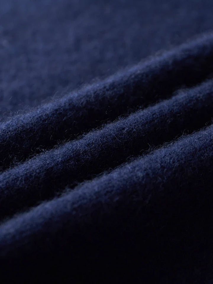 Męski komplet dzianinowy z 100% wełny merino – bluza na zamek i spodnie