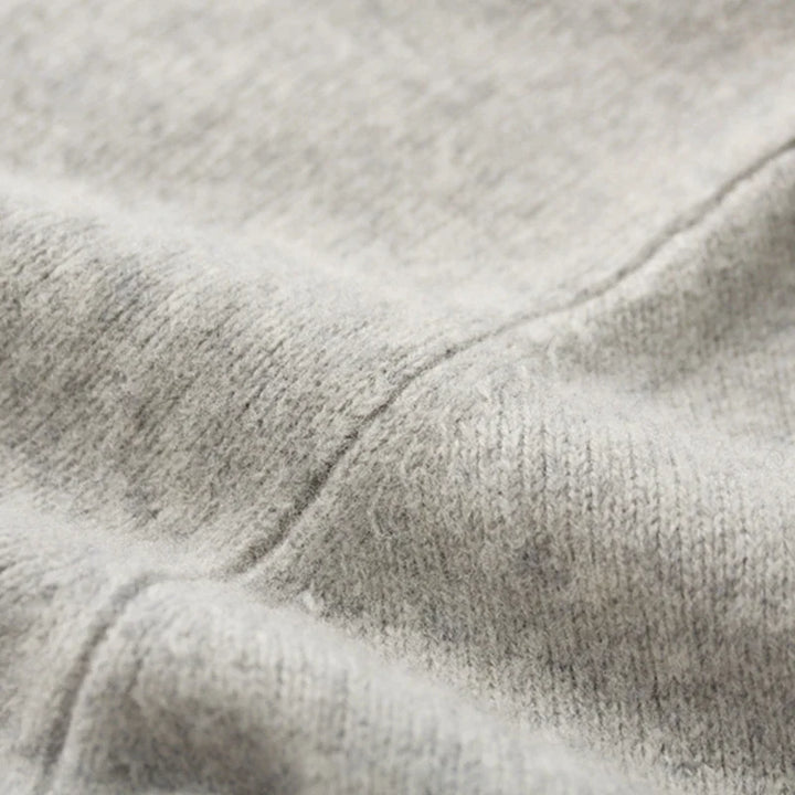 Sweter męski z 100% wełny merynosów – z kapturem i kieszenią, styl casual