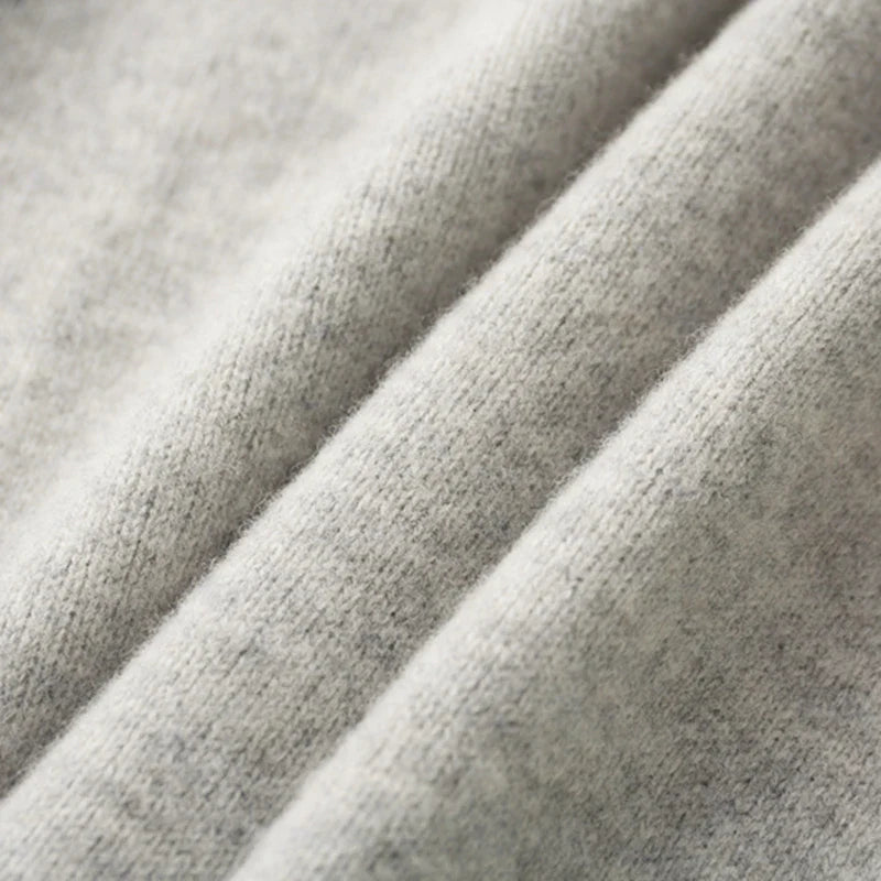 Sweter męski z 100% wełny merynosów – z kapturem i kieszenią, styl casual