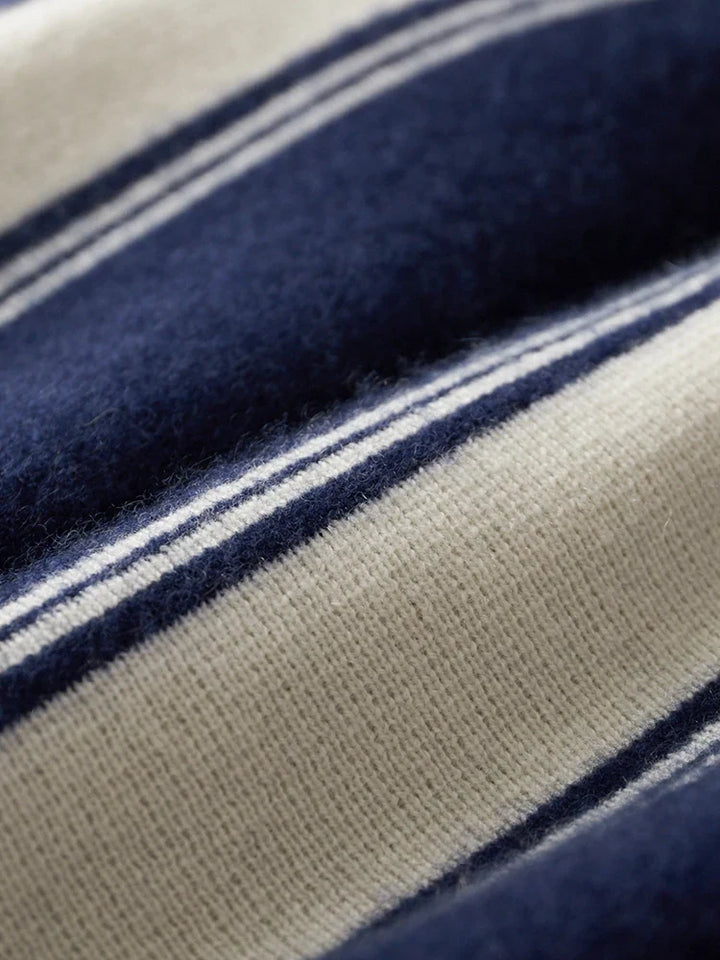 Męski komplet dzianinowy z 100% wełny merino – bluza na zamek i spodnie