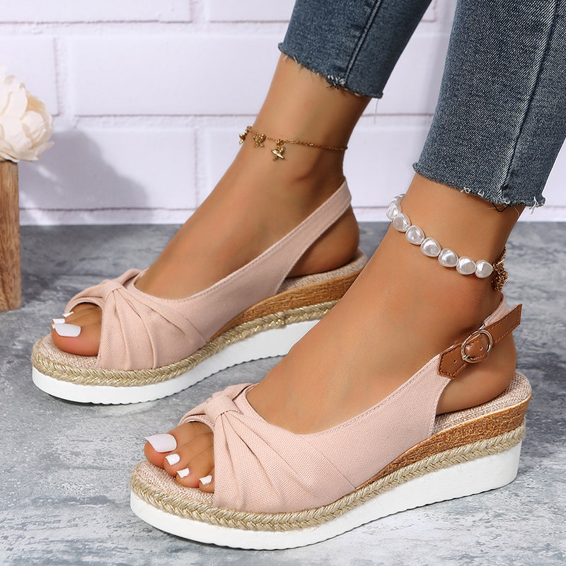 Natalia | Sandały na Koturnie Espadryle