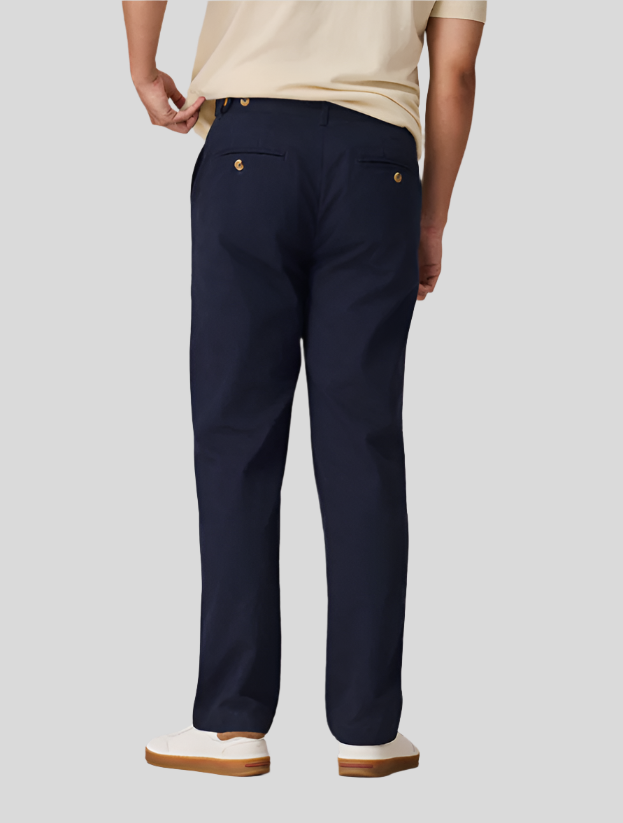Męskie bawełniane spodnie chino slim fit z kieszeniami
