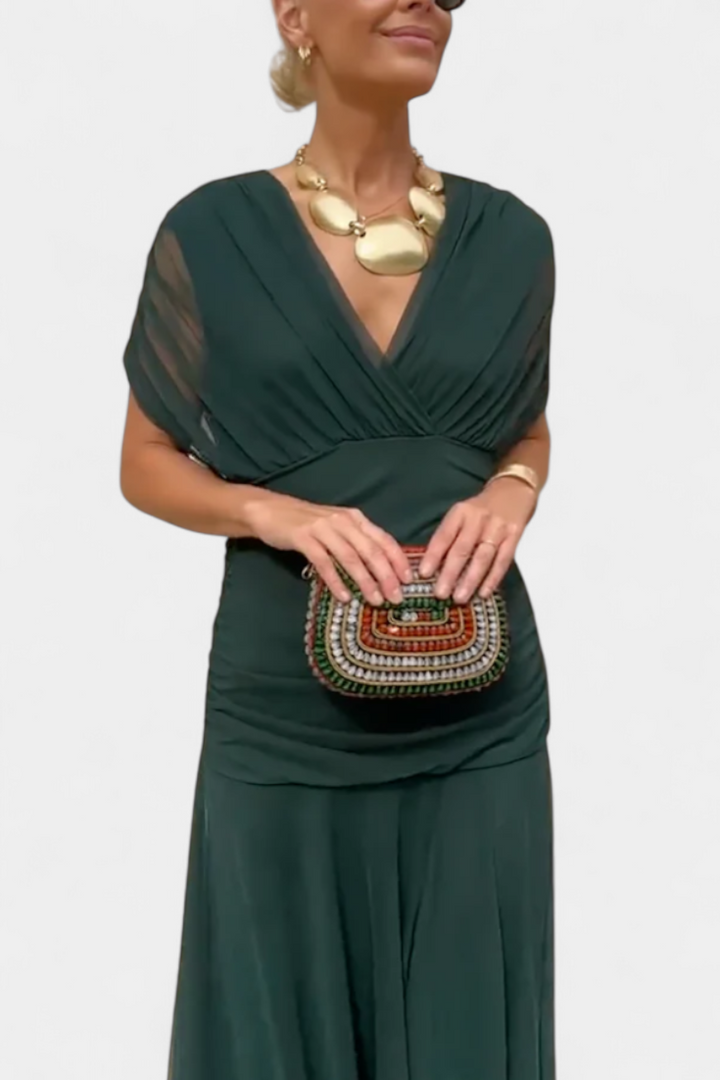 Amelia | Długa Elegancka Sukienka Kwiatowa